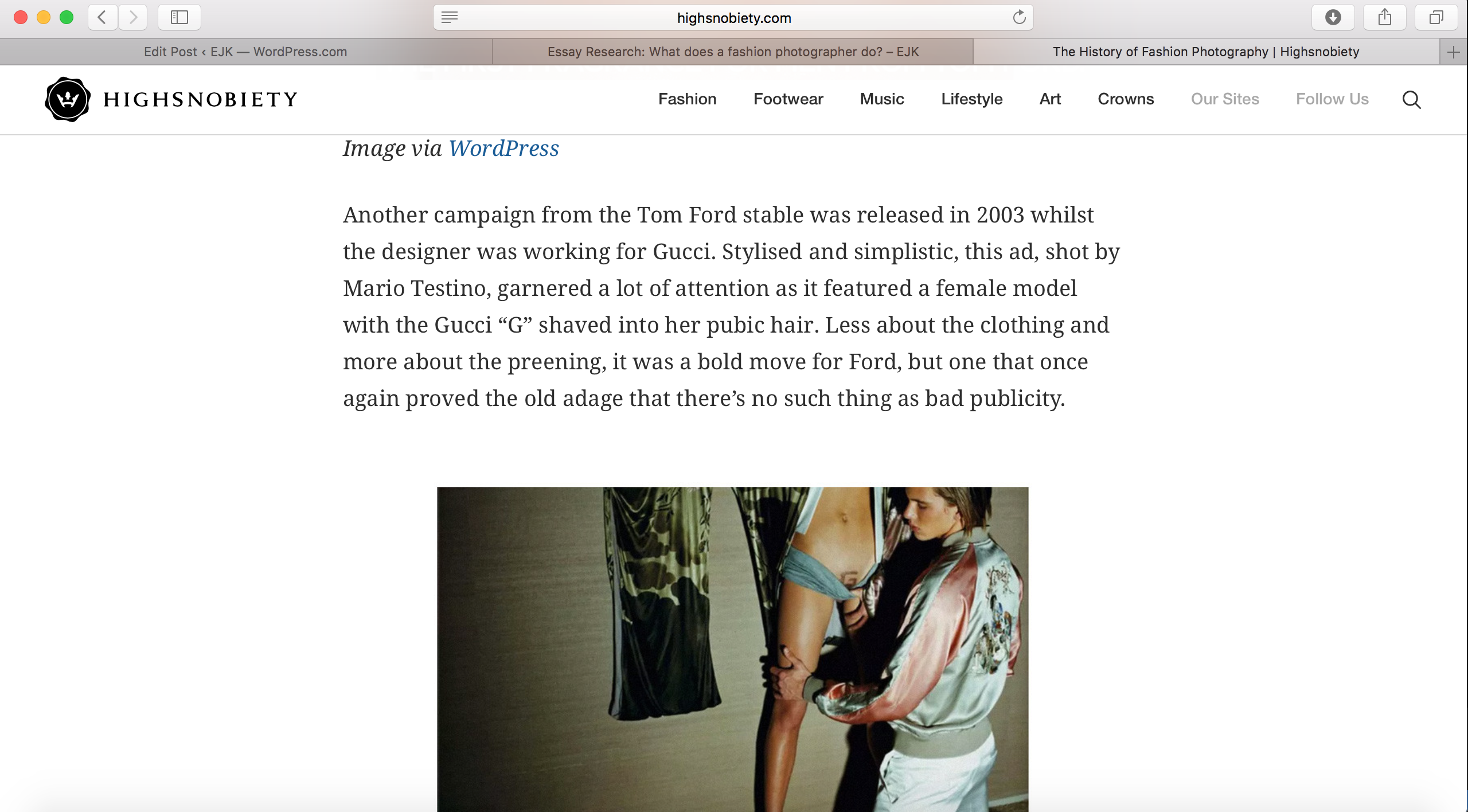 Fashion photography essay
